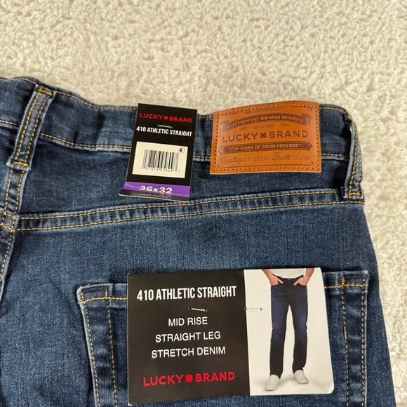 Lucky Brand Men's 410 Athletic Straight Fit Stretch 5 Pocket Jean 36x32 NEW - Picture 3 of 10